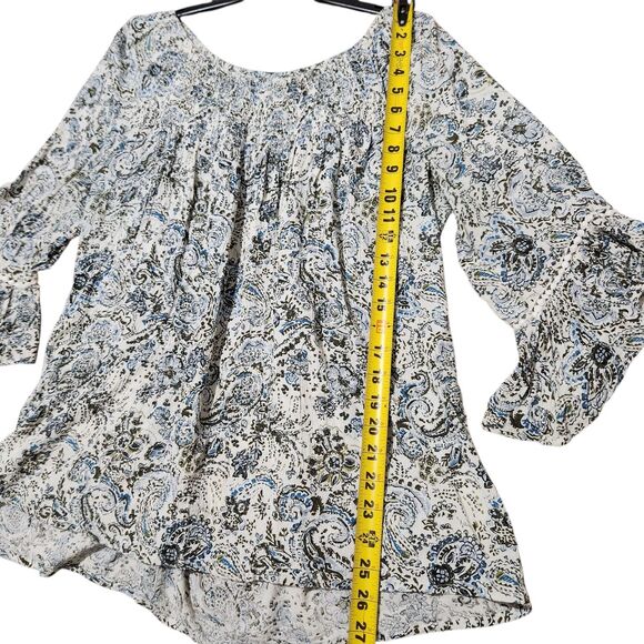 Westport Tunic top Size Large Wide Neck 100% Rayon - Picture 5 of 8